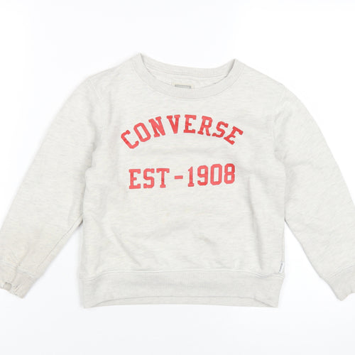 Converse Boys Grey Pullover Sweatshirt, Size 6-7 Years