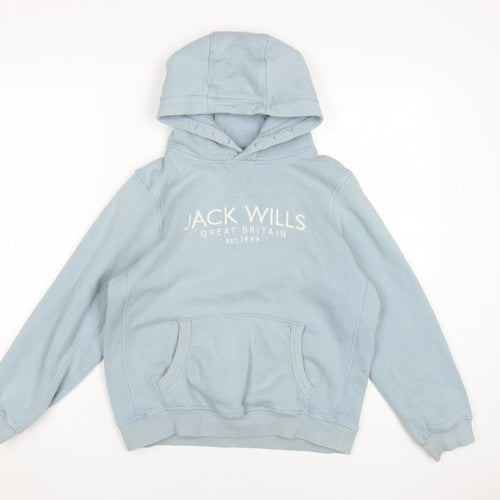 Jack Wills Boys Blue Pullover Hoodie 12-13 Years