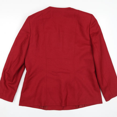 Eastex Women's Red Wool Blazer Size 14 Classic Style