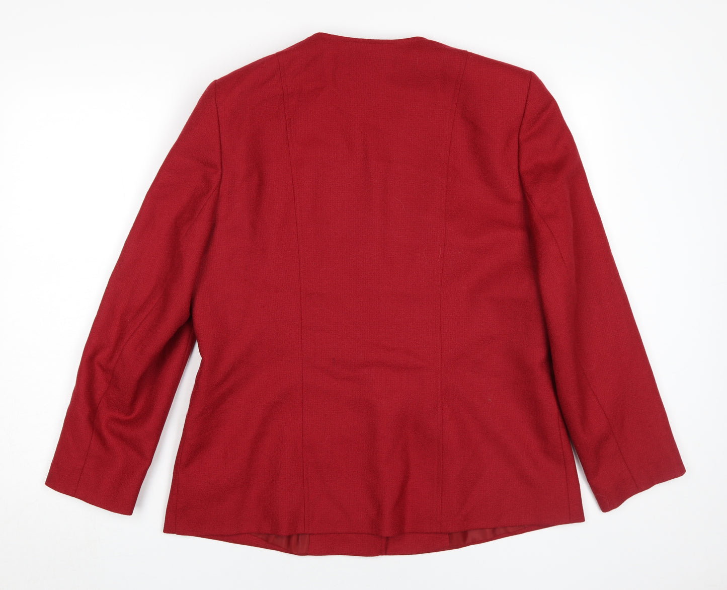Eastex Women's Red Wool Blazer Size 14 Classic Style