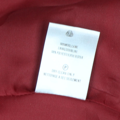 Eastex Women's Red Wool Blazer Size 14 Classic Style