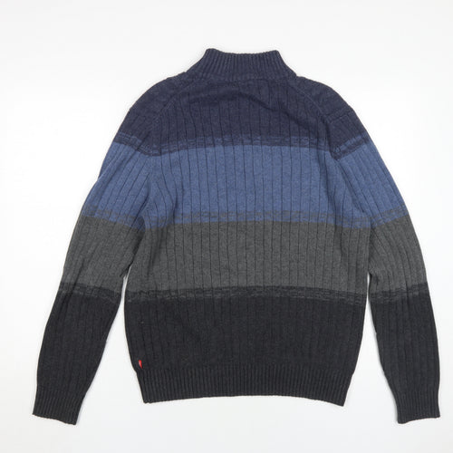 IZOD Men's Multicoloured Striped Cotton Pullover M
