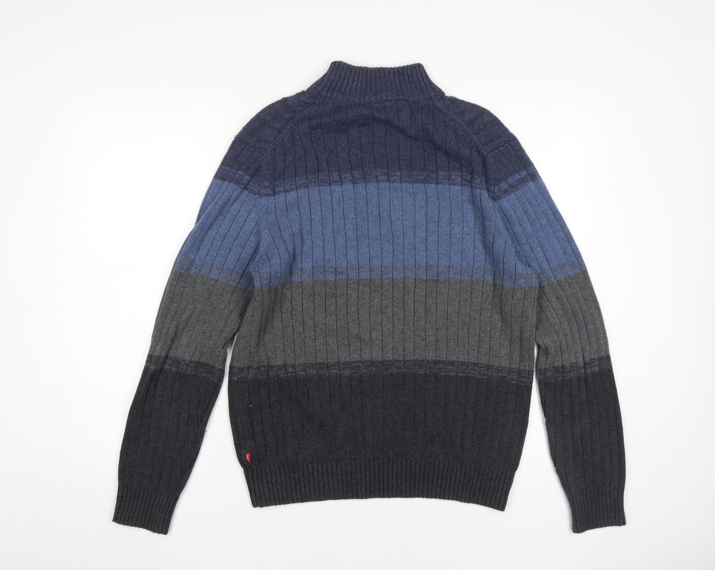 IZOD Men's Multicoloured Striped Cotton Pullover M