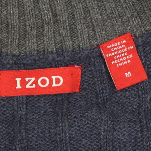 IZOD Men's Multicoloured Striped Cotton Pullover M