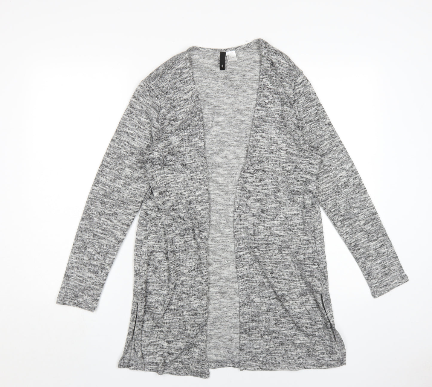 H&M Women Grey Cardigan, Size S, Open-Knit Casual