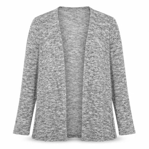 H&M Women Grey Cardigan, Size S, Open-Knit Casual