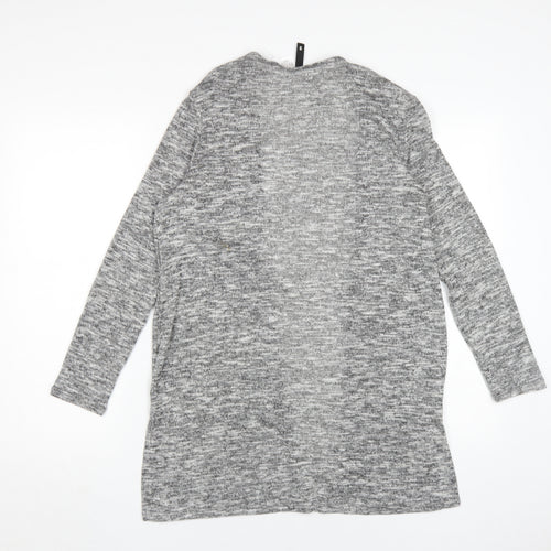 H&M Women Grey Cardigan, Size S, Open-Knit Casual