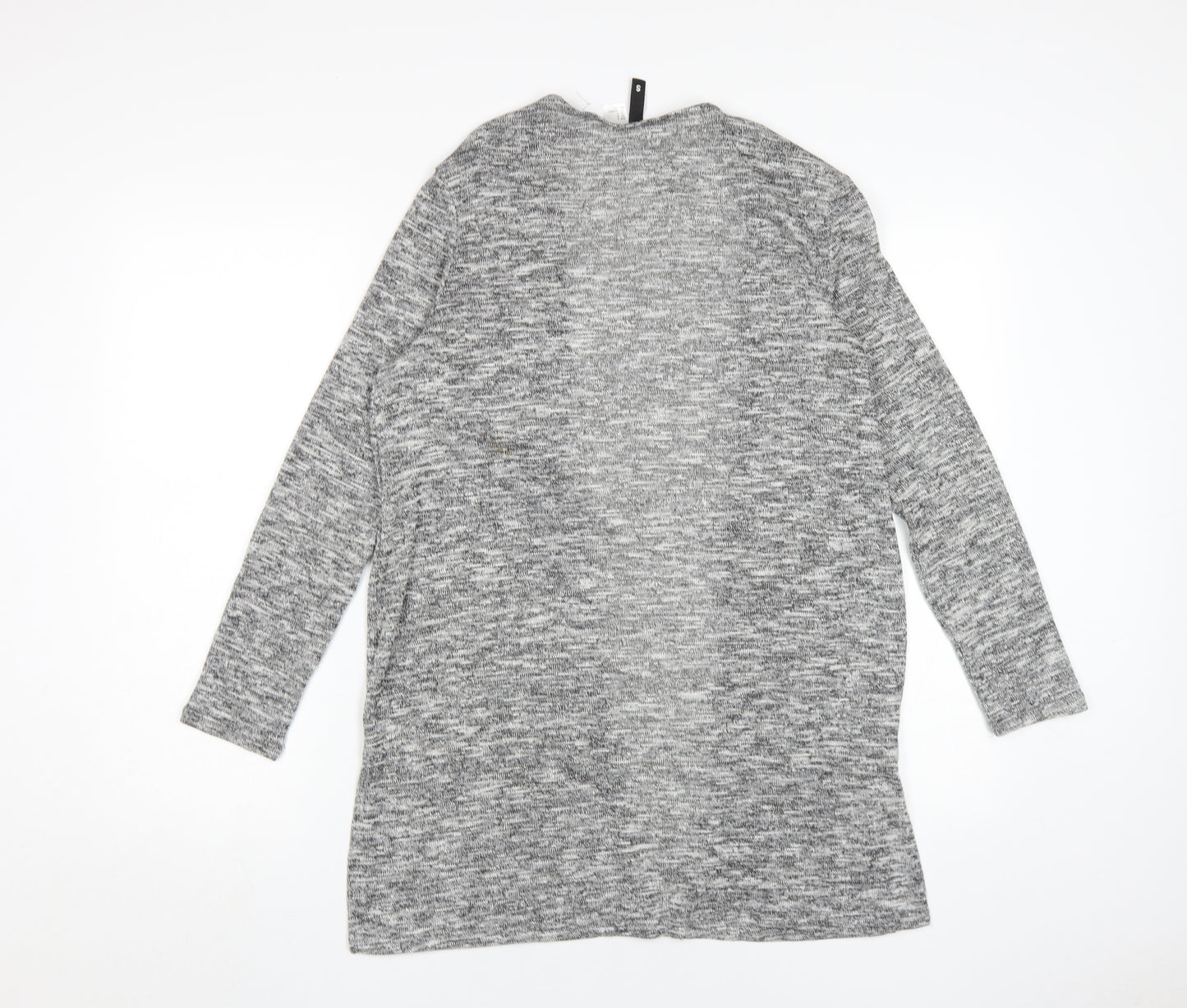 H&M Women Grey Cardigan, Size S, Open-Knit Casual