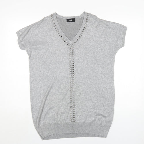 Wallis Grey Women's M T-Shirt Dress Viscose Blend