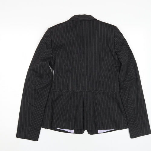 Warehouse Women's Black Pinstripe Jacket Size 10
