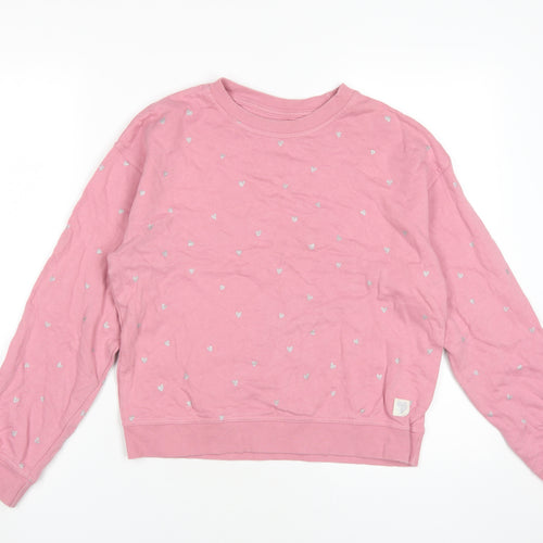 John Lewis Girls Pink Pullover Sweatshirt, Size 12 Years