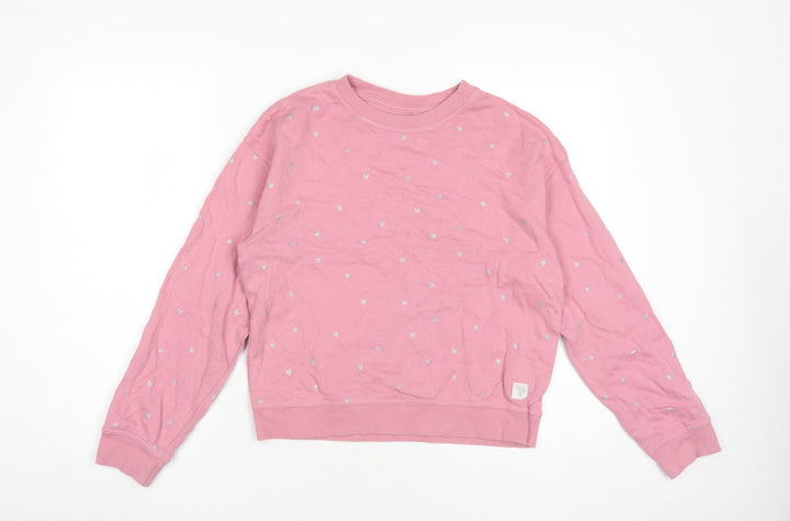 John Lewis Girls Pink Pullover Sweatshirt, Size 12 Years