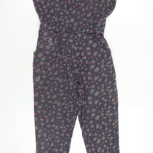 John Lewis Girls Grey Animal Print Jumpsuit, Size 10 Years