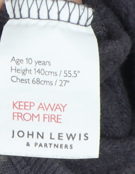 John Lewis Girls Grey Animal Print Jumpsuit, Size 10 Years