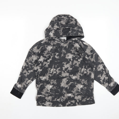 Next Boys Grey Camouflage Pullover Hoodie, Size 8 Years