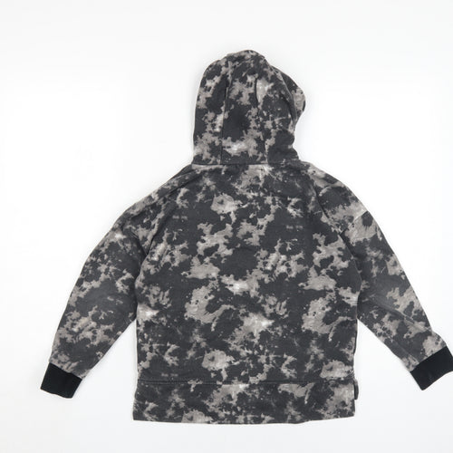 Next Boys Grey Camouflage Pullover Hoodie, Size 8 Years