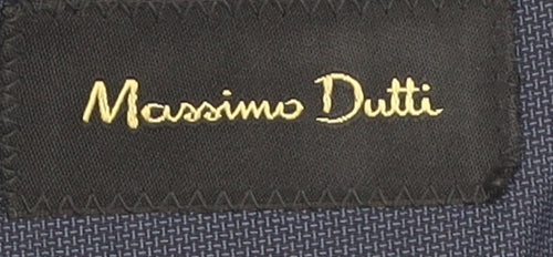 Massimo Dutti Men's Blue Wool Blazer Size 40R