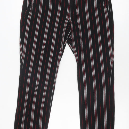 Hollister Women's Black Striped Cropped Trousers M