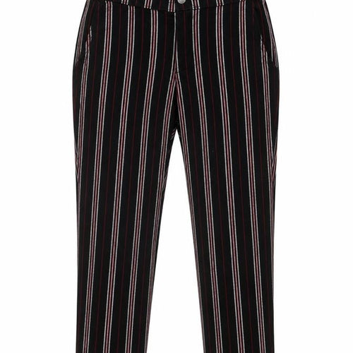 Hollister Women's Black Striped Cropped Trousers M