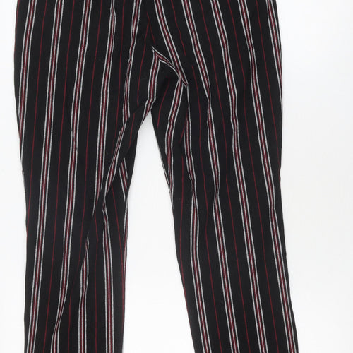 Hollister Women's Black Striped Cropped Trousers M