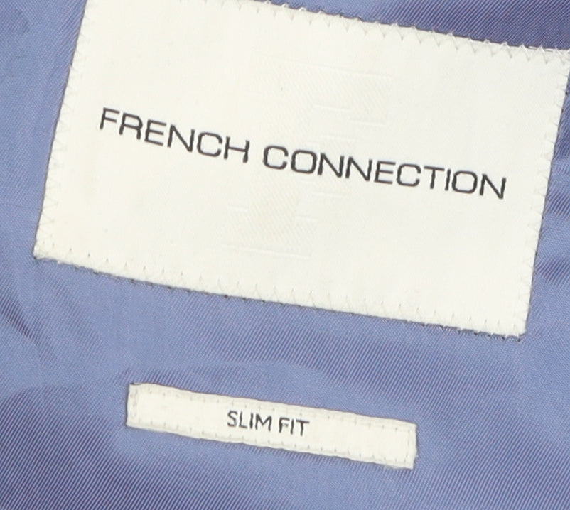 French Connection Men's Blue Slim Fit Blazer 38R