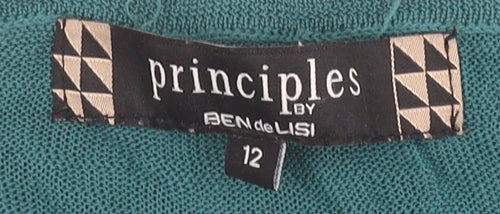 Principles Women’s Green Knit Blouse Size 12