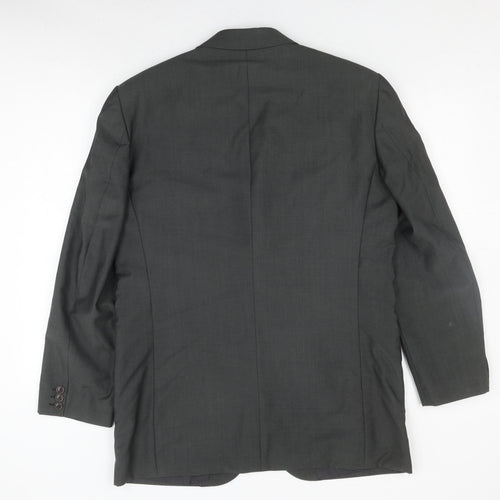 Kenzo Men's Grey Blazer, Size 40R, Wool, Formal Wear