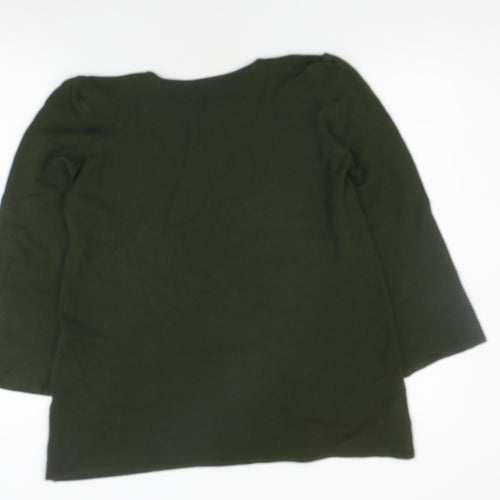 Marks and Spencer Women's Green Knit Top UK 14