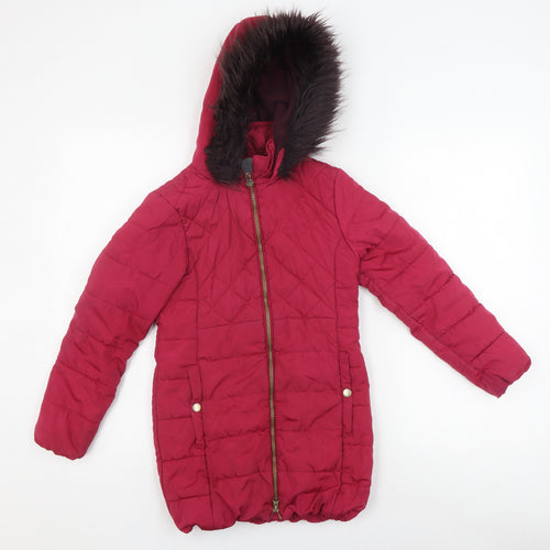 Regatta Girls Red Puffer Jacket - 9-10 Yrs Winter Coat