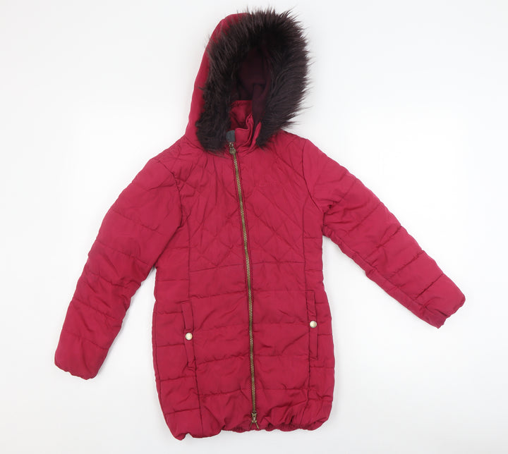 Regatta Girls Red Puffer Jacket - 9-10 Yrs Winter Coat