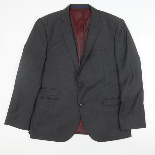 Next Men's Grey Regular Fit Blazer 44R Formal