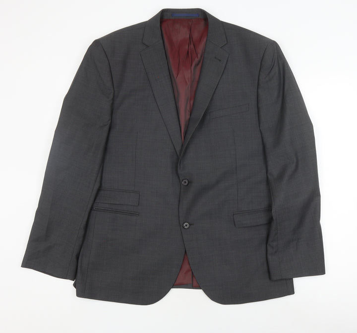 Next Men's Grey Regular Fit Blazer 44R Formal