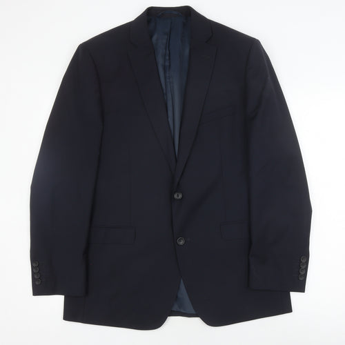 Men's Moss 1851 Black Blazer, Regular Fit, Size 42R