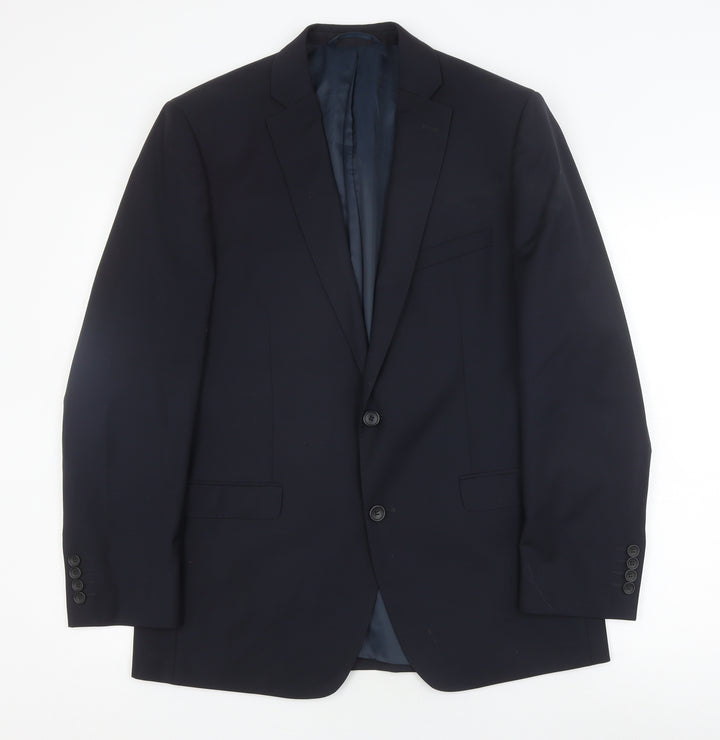 Men's Moss 1851 Black Blazer, Regular Fit, Size 42R