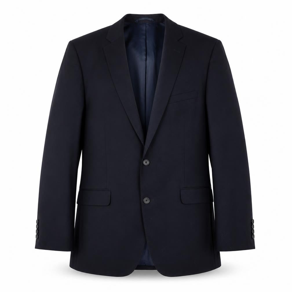 Front view of Men's Moss 1851 Black Blazer, Regular Fit, size 42R