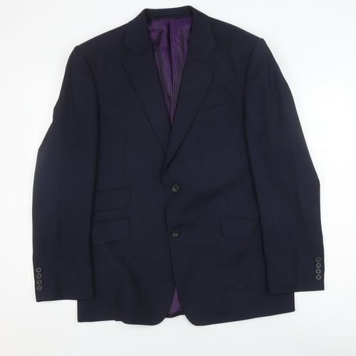 Marks and Spencer Men's Blue Wool Blazer Size 42R