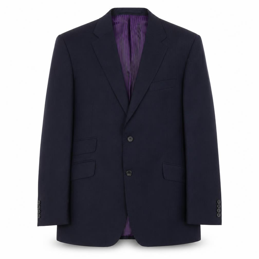 Front view of Marks & Spencer Men's Blue Wool Blazer, size 42R