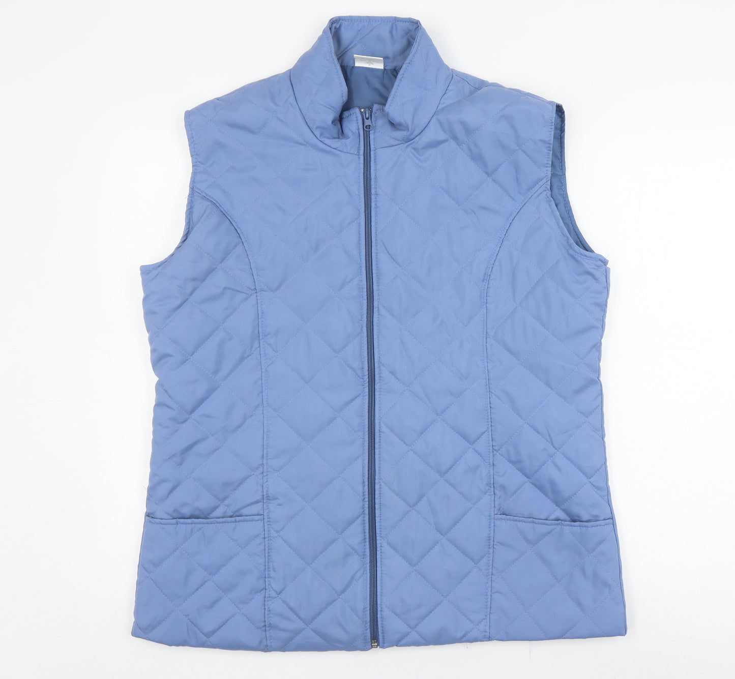 Anne De Lancay Women's Blue Quilted Waistcoat L