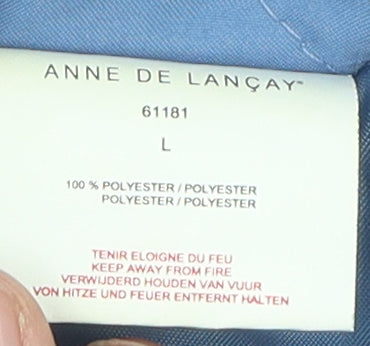 Anne De Lancay Women's Blue Quilted Waistcoat L