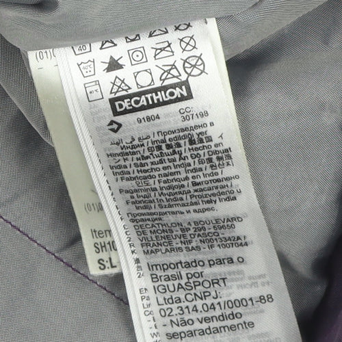 Decathlon Women's Purple Parka Jacket, Size 14, Winter Hooded