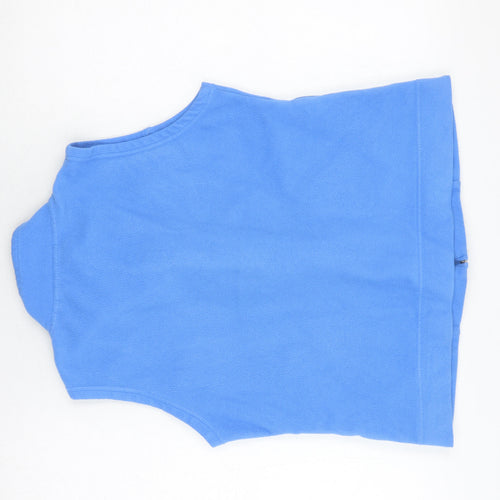 Isle Women's Blue Fleece Waistcoat, Size 10-12, Full Zip