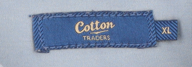 Cotton Traders Men's Blue XL Long Sleeve Shirt