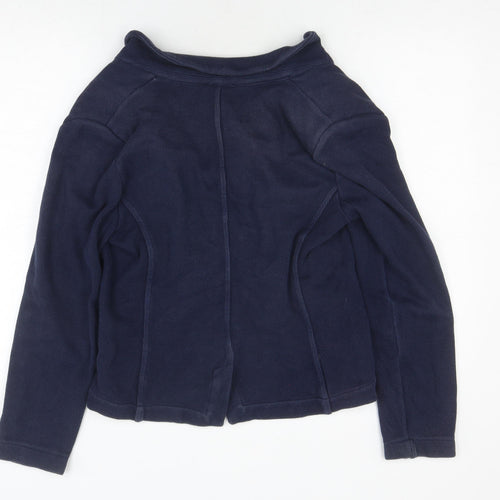 Whistles Women's Blue Knit Basic Jacket Size 14