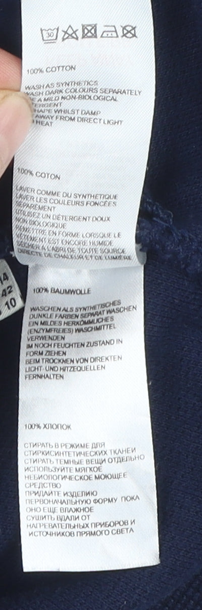 Whistles Women's Blue Knit Basic Jacket Size 14