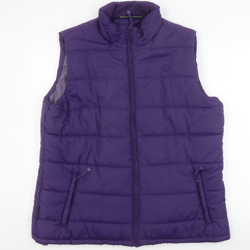 Mountain Essentials Women's Purple Gilet 20 Padded Zip Outdoor