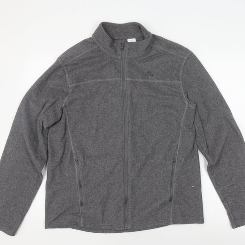 Quechua Men's Grey Fleece Full Zip Jacket XL