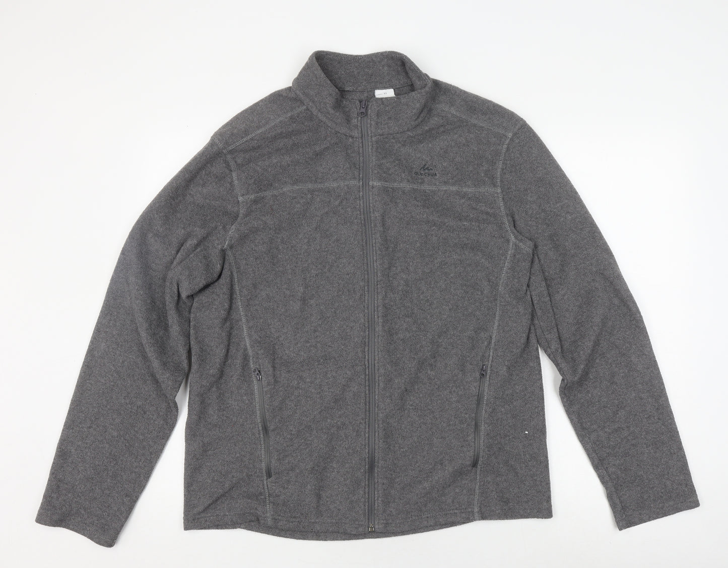 Quechua Men's Grey Fleece Full Zip Jacket XL