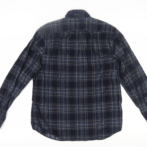Copper & Oak Men's Blue Plaid Button-Up Shirt M