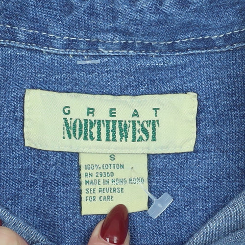 Great Northwest Women's Blue Denim Button-Up Shirt