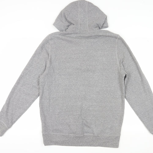 Free Country Men's Grey Henley Hoodie Size S